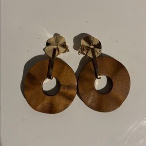 Anna & Ava Gold and Brown Earrings